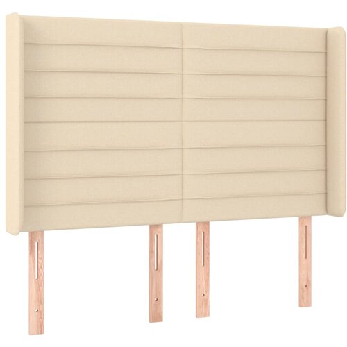 Maison Chic vzglavna omarica - nočna omarica - posteljna omarica z ušesi krem 147x16x118/128 cm blago, (21709600) Cene