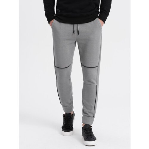 Ombre Men&amp;#039;s sweatpants with contrast stitching - gray Slike