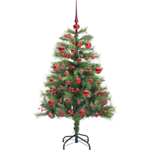  Umjetno božićno drvce S LED lampica Zelena 150 cm PVC i metal Slike