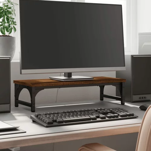 Stalak za monitor smeđa boja hrasta 55 x 23 x 14 cm drveni