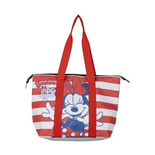  Torba za na plažo Minnie Mouse Bela Rdeča 47 x 33 x 15 cm Cene