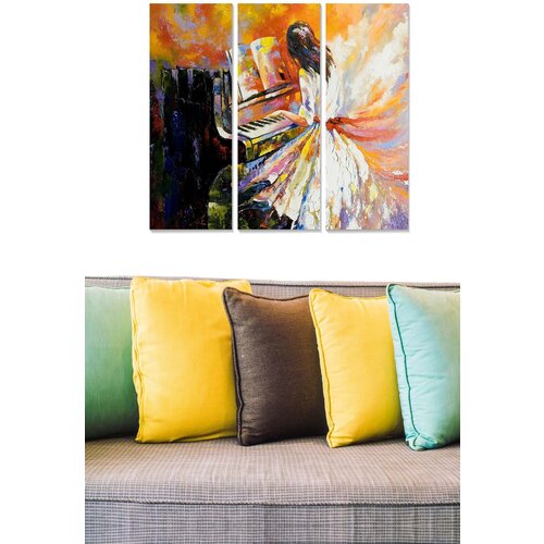Wallity MDF106224 multicolor decorative mdf painting (3 pieces) Slike
