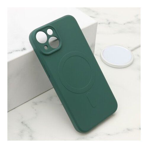  Futrola velvet touch magsafe za iphone 15 (6.1) tamno zelena ( F119945 ) Slike