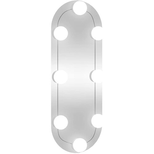  Zidno ogledalo s LED svjetlima 15 x 40 cm stakleno ovalno Slike