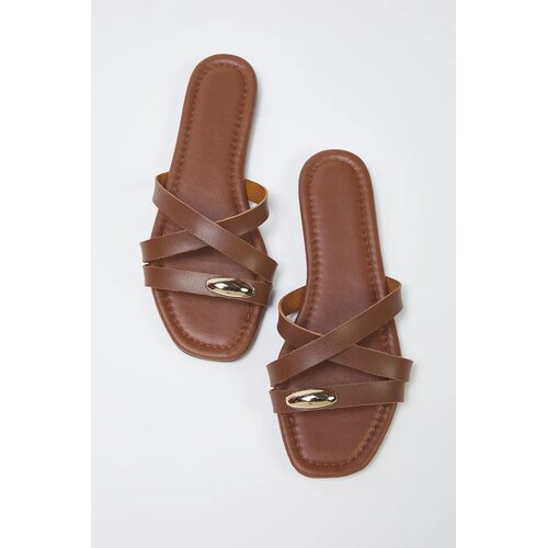 Trendyol Shoes ženske papuče Takss25Te00046, smeđe Cene