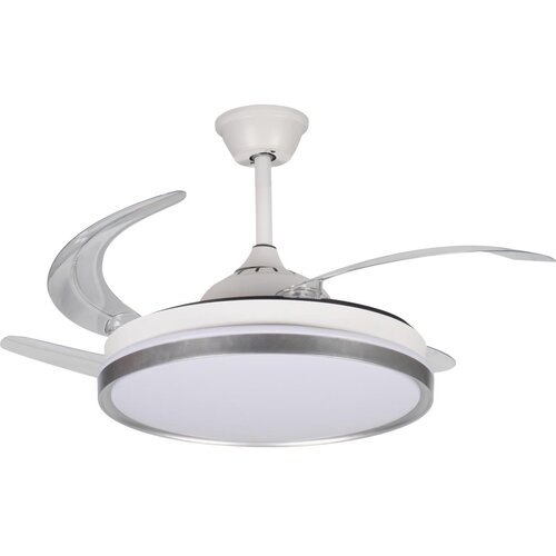 Kanlux 46372 - LED prigu&scaron;iva svetiljka s ventilatorom PLAVE LED/36W/230V CCT srebrna/bela + daljinski upravljač Cene