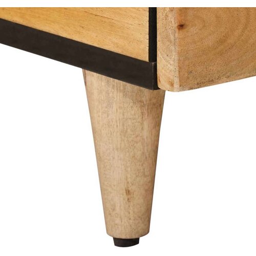  Stolić za kavu s ladicama Prirodna 80 x 54 x 40 cm Čvrsto drvo manga - Prirodna Slike
