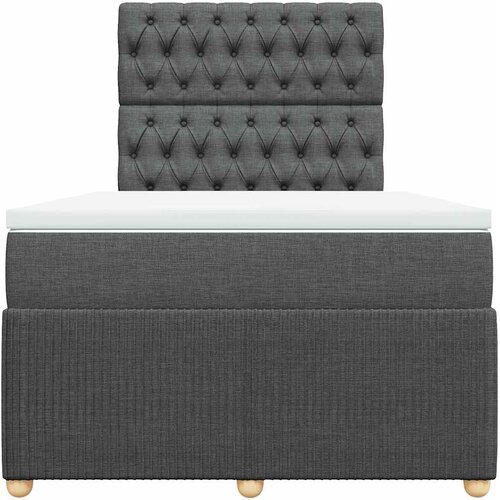  Krevet box spring s madracem tamnosivi 120 x 190 cm tkanina Slike
