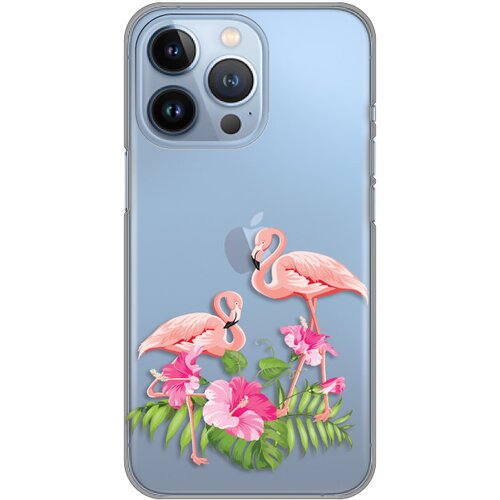  Maska Silikonska Print Skin za iPhone 13 Pro 6.1 Flamingo Cene