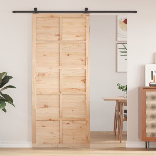 vidaXL Hlevska vrata Rjava 100 x 210 cm Trdna borovina Cene