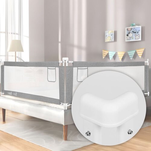 ECO TOYS Za&amp;scaron;titna ograda za krevet 160 cm za djecu Slike