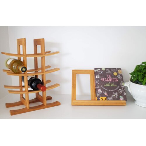 ZELLER Regal za steklenice Present Bamboo (29 x 16 x 42 cm, za 12 steklenic) Slike