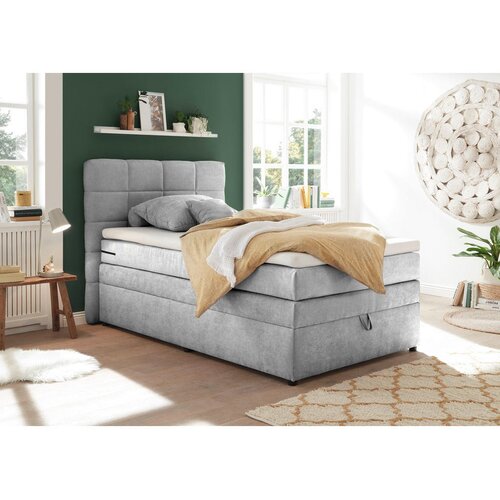 MID.YOU POSTELJA BOXSPRING 120 cm x 200 cm , srebrne barve Cene