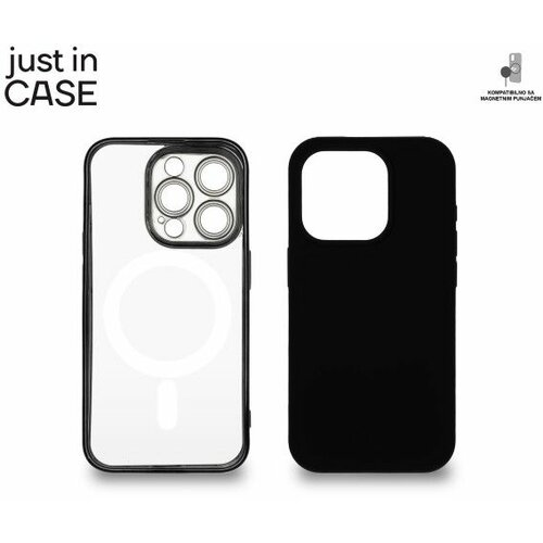 Just In Case 2u1 extra case mag mix plus paket crni za iphone 15 pro Cene