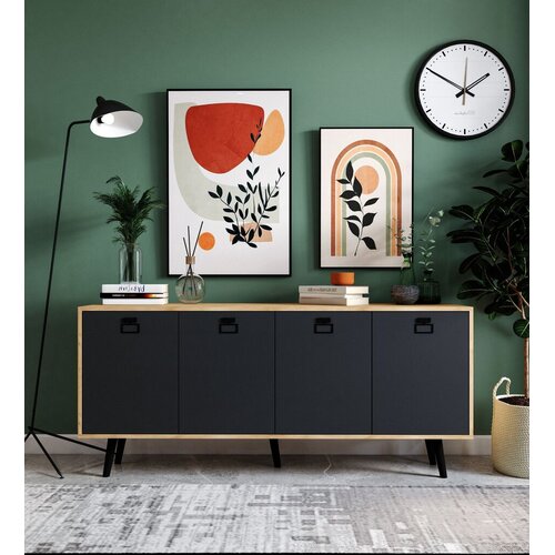 Hanah home Komoda Mirza Modern 180, Antracit Cene