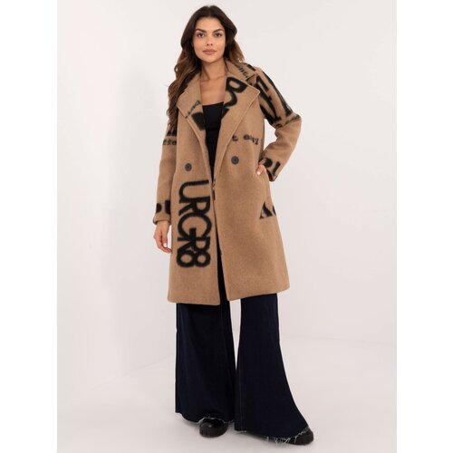 Fashion Hunters Women's brown long coat with lining Slike