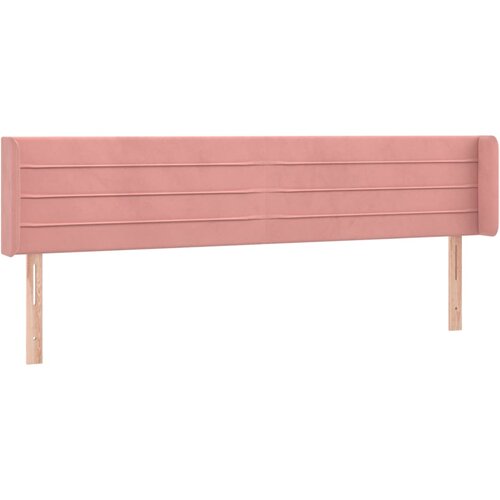 VidaXL Vzglavje z u&amp;scaron;esi roza 163x16x78/88 cm žamet, (20954151) Slike