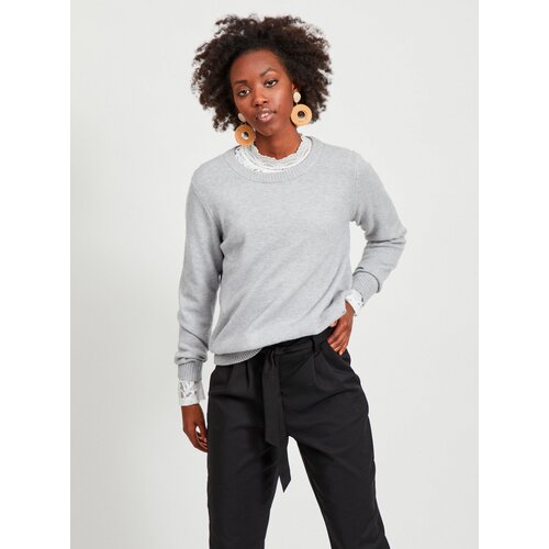 Vila Light gray sweater Ril - Women Slike