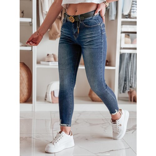 DStreet Spodnie damskie jeansowe skinny z paskiem SKINNYJUP niebieskie Cijene
