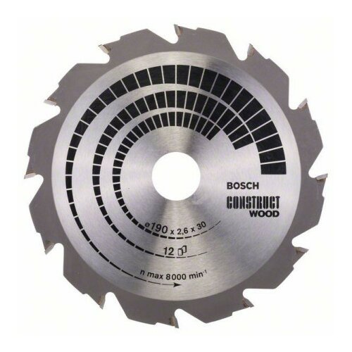 Bosch List kružne testere Construct Wood 2608640633, 190 x 30 x 2,6 mm 12 ( 2608640633 ) Slike
