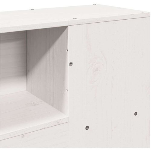 vidaXL Krevet s regalom z knjige bez madraca bijeli 140x190cm borovina Cene