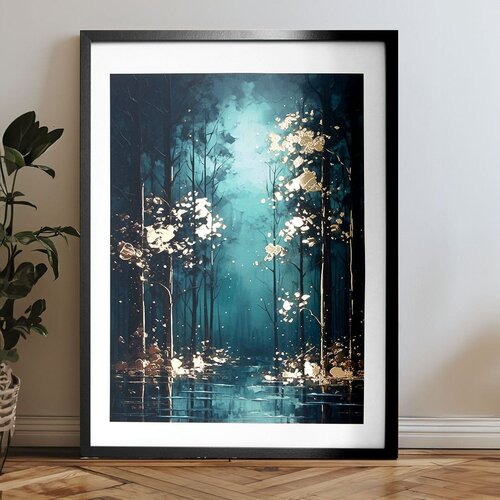  Zidni plakat s extra efektom - mystic trees Slike