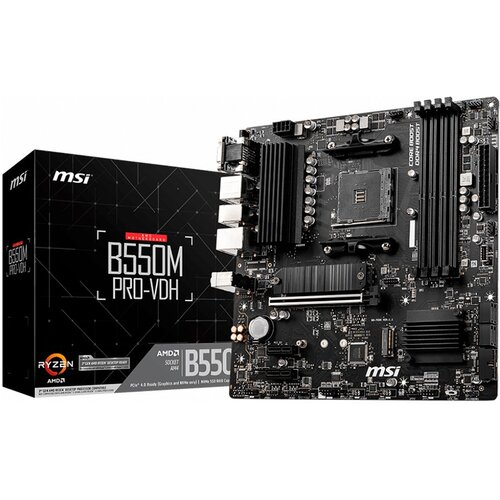 MSI Main Board Desktop B550M PRO-VDH AM4 B550 4xDDR4 1xPCIe x16 2xPCIe x1 4xSATA 2xM.2 Cijene