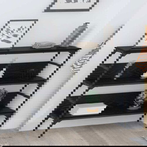 VidaXL Konzolna stolica Crni hrast 100 x 32 x 75 cm Konstruirano drvo Slike