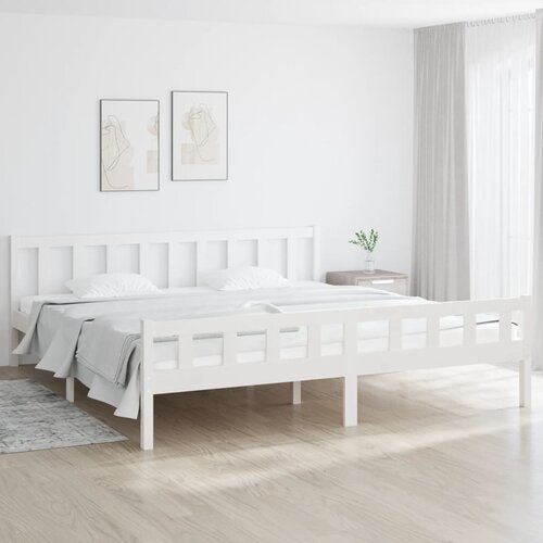 Furnova Posteljni okvir bel trden les 160x200 cm, (21944347) Slike