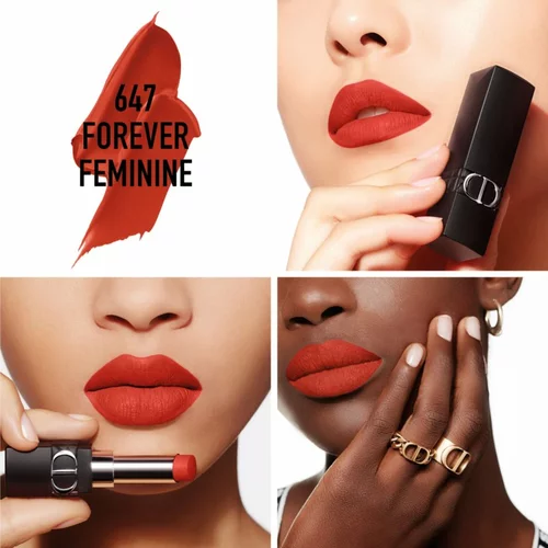 Dior Rouge Forever matirajoča šminka odtenek 647 Forever Feminine 3,2 g
