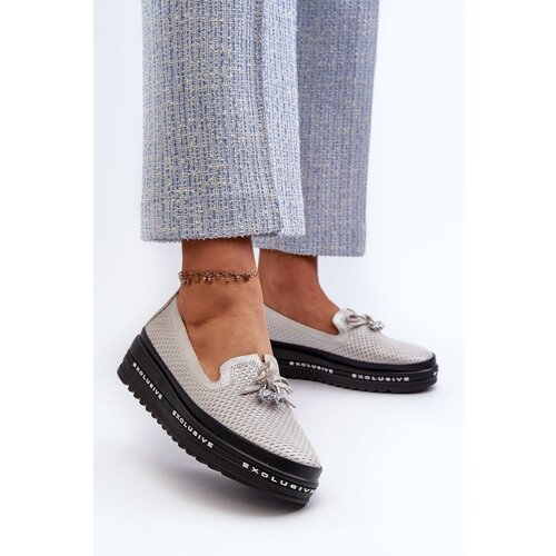 S. BARSKI Shiny Women's Leather Loafers on Platform S.Barski Cijene