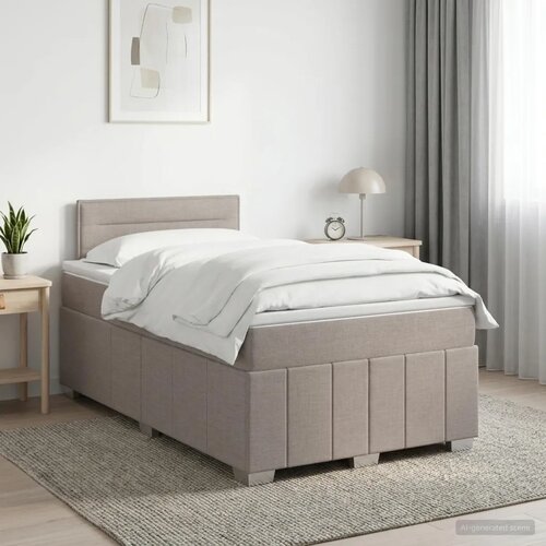  Boxspring krevet s madracem Sivosmeđa 120 x 190 cm Tkanina - Sivosmeđa 120 x 190 cm Dizajn linija Cene