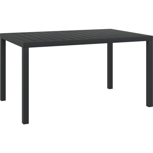  Vrtni stol crni 150 x 90 x 74 cm aluminijum i WPC Cijene