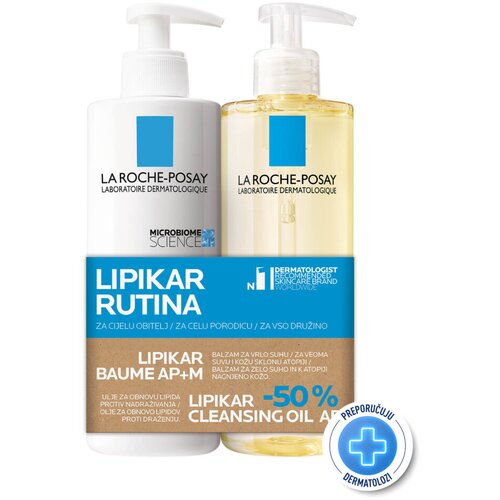 LAROCHE-POSAY lipikar Baume, 400 ml+Ulje za tuširanje, 400 ml PROMO Slike