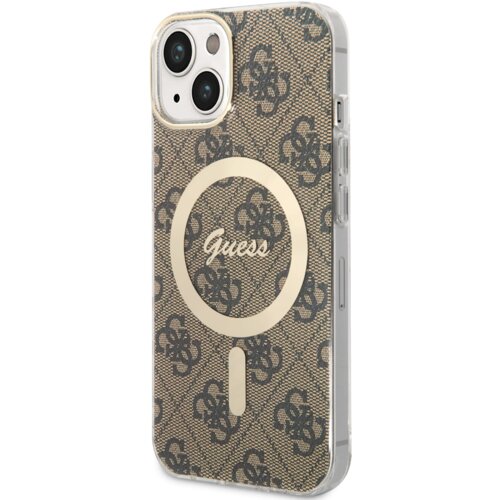  originalni guess ovitek GUHMP14SH4STW z magsafe za iphone 14 6.1 - rjav Cene
