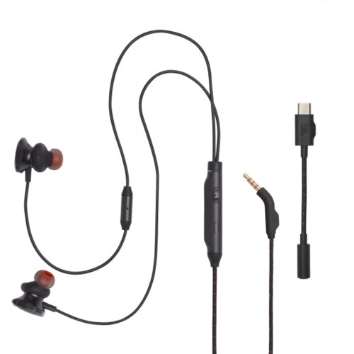 JBL Quantum 50C bele gejming bubice sa mikrofonom Slike