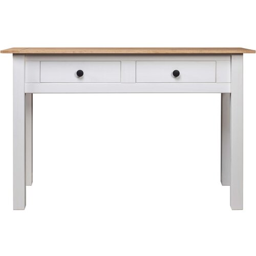 Maison Chic konzolna miza - miza ob steni bela 110x40x72 cm trdna borovina Panama Range, (21786432) Cene