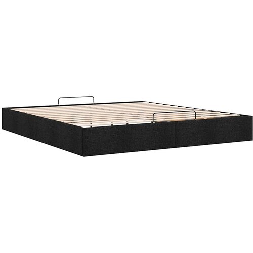 VidaXL Otomanski okvir kreveta bez madraca crni 160x200 cm od tkanine Slike