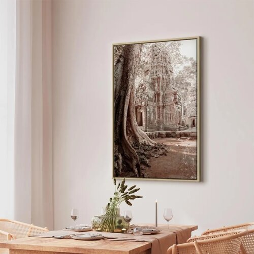  Slika - Ruins of Angkor (1 Part) Vertical 80x120 U prirodnom drvenom okviru Slike