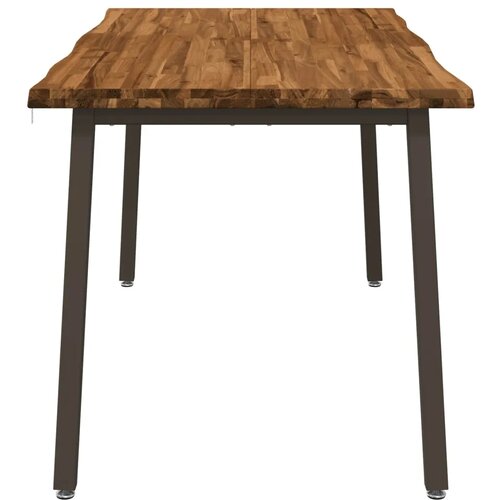  Stol za blagovanje s prirodnim rubom 160 x 70 x 75 cm Prirodna - Prirodno kava 160 x 70 x 75 cm Živi rub Slike