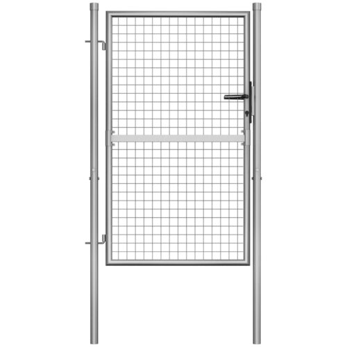 vidaXL Vrtna vrata pocinkano jeklo 105x175 cm srebrna, (20772252) Cene