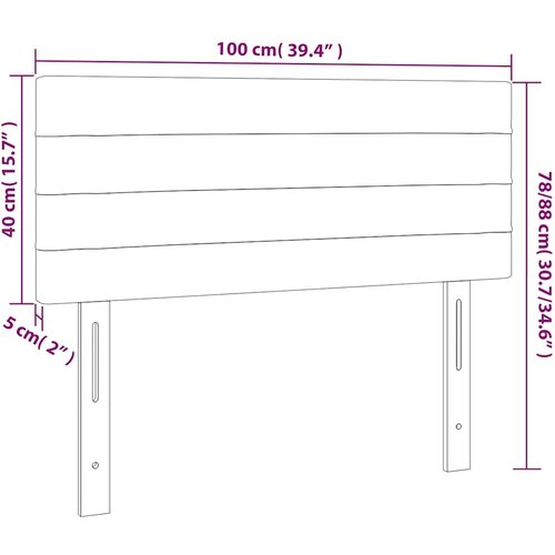  LED uzglavlje tamnoplavo 100x5x78/88 cm bar&amp;scaron;unasto Slike