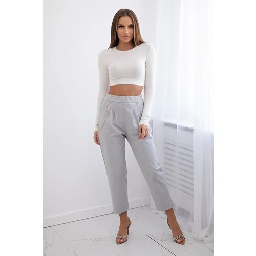 Kesi New punto trousers with chain in grey Slike