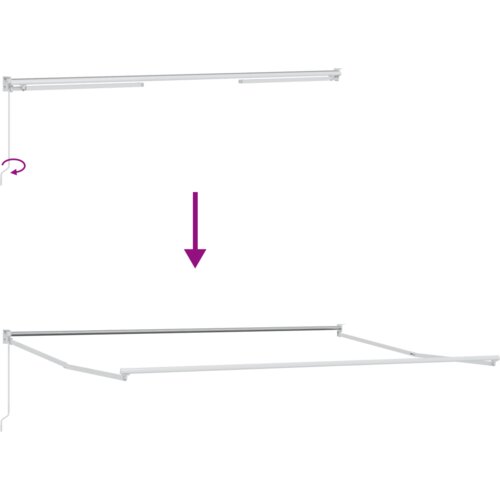 vidaXL Manualna uvlačiva tenda zelena i žuta 450x300 cm, Zamjena platna za tendu 4.5x3 m okvir zelena i žuta Cene