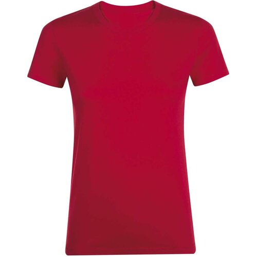  Ženska T-shirt majica SILBA kratki rukav crvena Slike