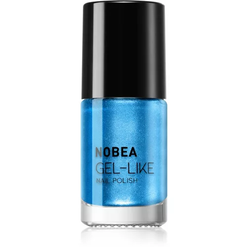 NOBEA Metal Gel-like Nail Polish lak za nohte z gel učinkom odtenek Atomic blue N#75 6 ml