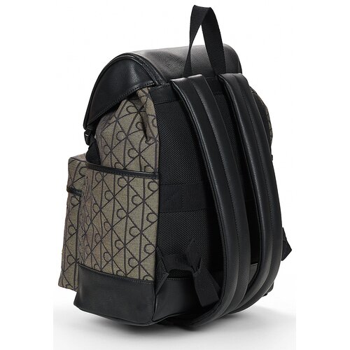 Calvin Klein Jeans Nahrbtniki MIXED EMBLEM AOP FLAP BACKPACK Črna Slike