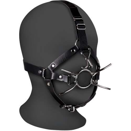Ouch! Xtreme Head Harness with Spider Gag and Nose Hooks Black Slike
