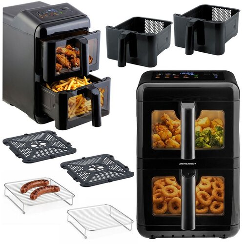 Berdsen friteza na vrući zrak, dvostruka komora, vertikalna, 11,6 l, 3000W BD-663 Slike