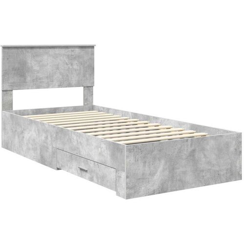  Okvir za krevet s uzglavljem Betonski sivi 90 x 200 cm Slike